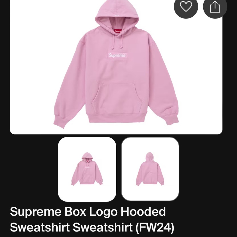 Supreme Pink Box Logo Hooded Sweatshirt